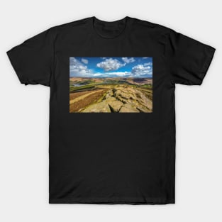 View from the top of Win Hill, Bamford  in Derbyshire, UK T-Shirt